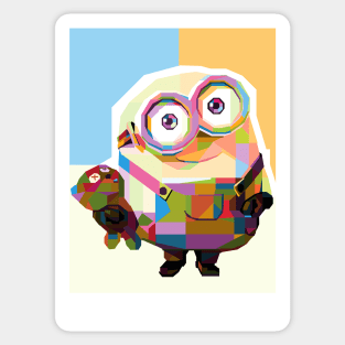 BOB MINIONS WPAP POP ART Sticker